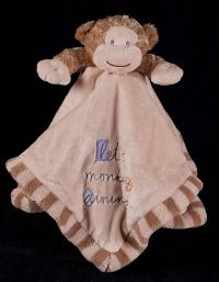 Sandra Magsamen Monkey "Let's Monkey Around" Plush Lovey Rattle Security Bl
